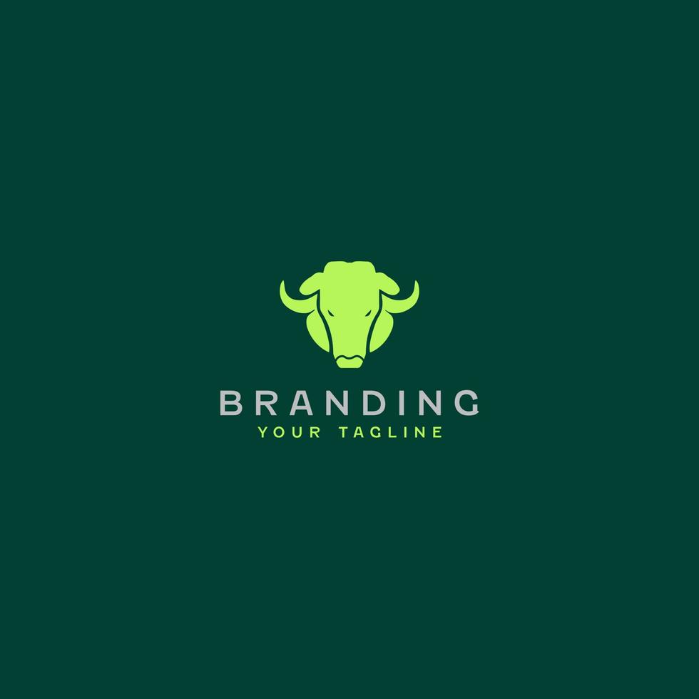 Cow head Logo Design Template vector