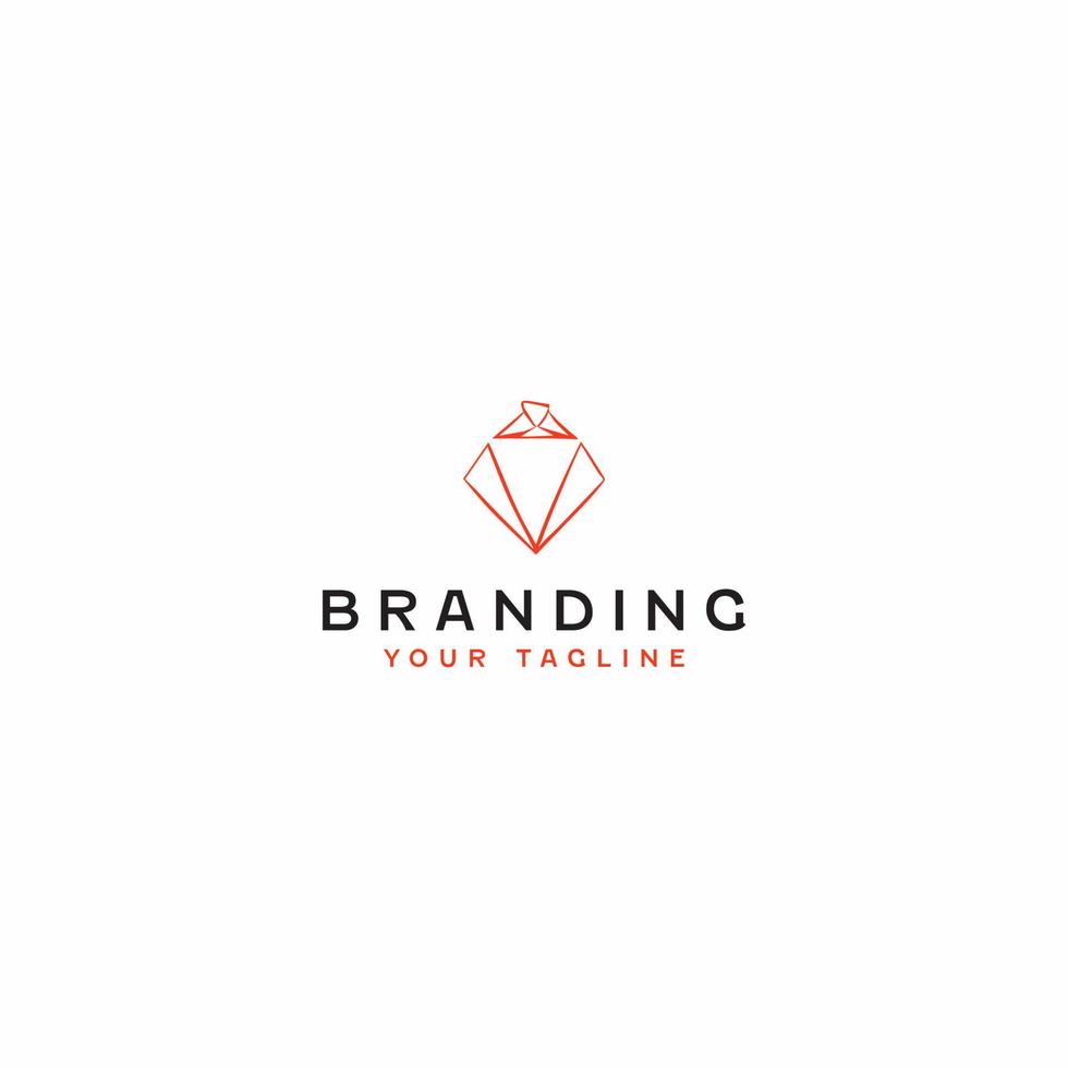 Linear Diamond Logo Design Template vector