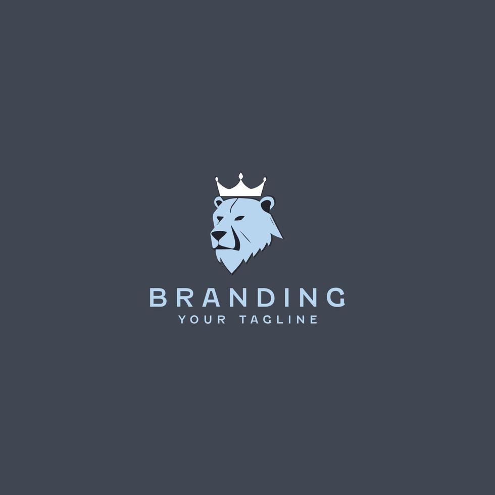 Bear King Logo Design Template vector