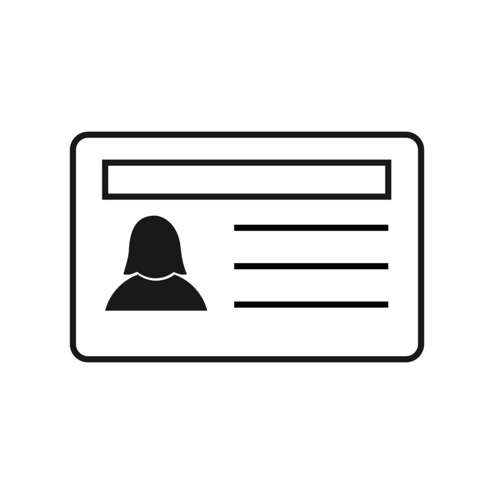 identity card icon vector