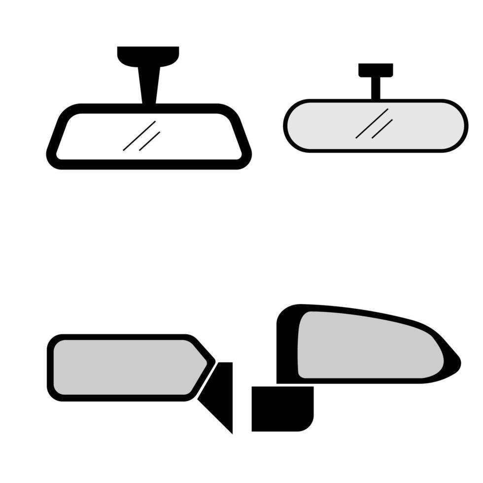 icono del espejo retrovisor del coche vector