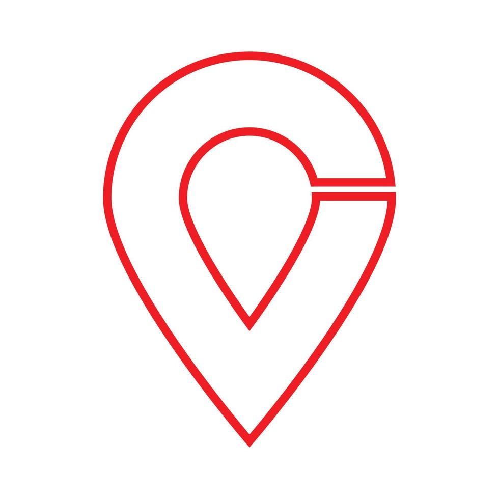 red pointer sign of location vector