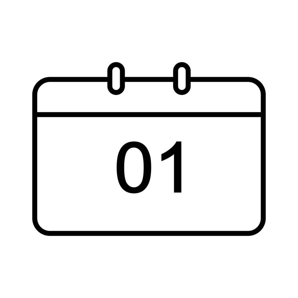 Calendar icon illustration. suitable for schedule icon. icon related to project management. line icon style. Simple vector design editable