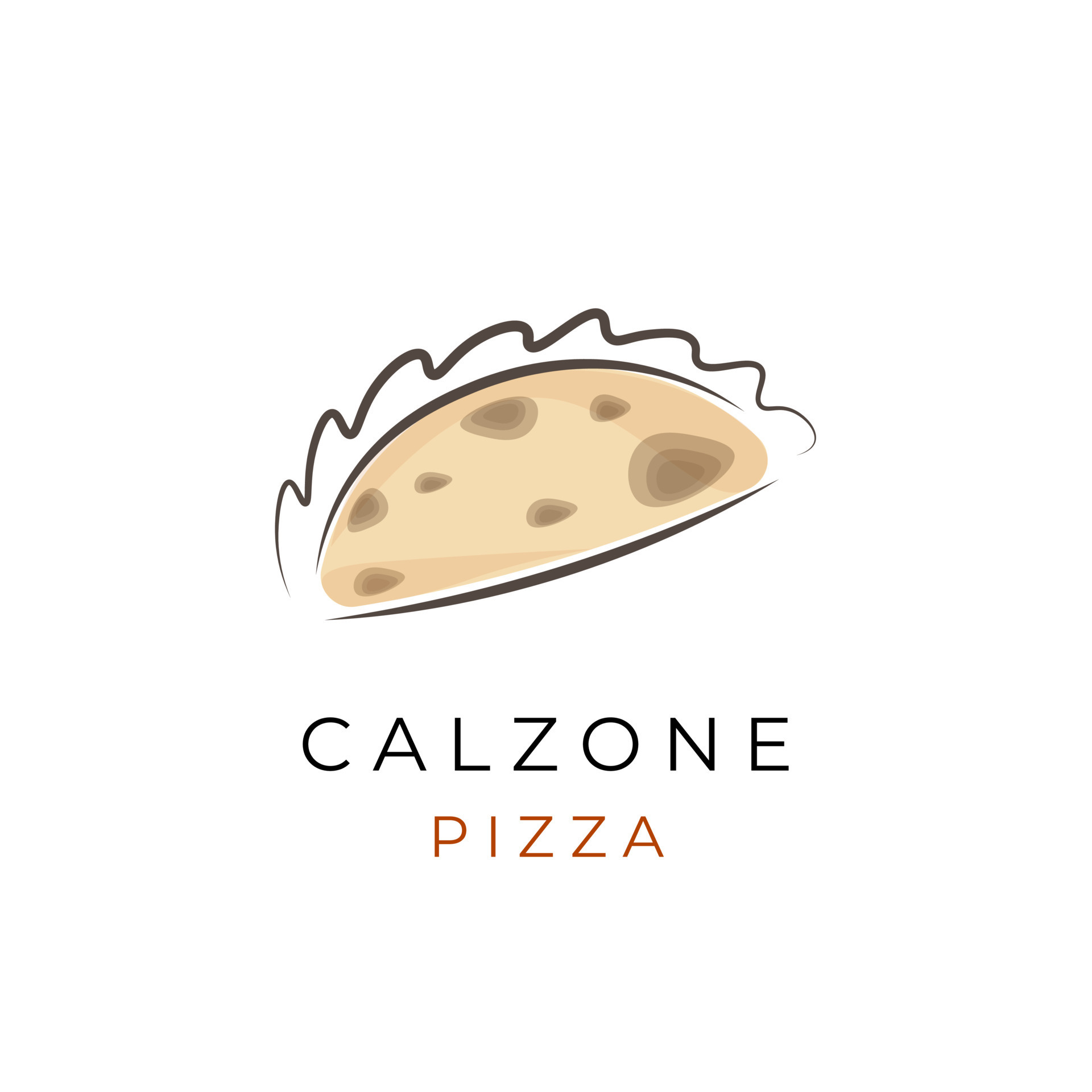 Calzone Pizza Simple Line Art Illustration Logo 17082765 Vector Art at