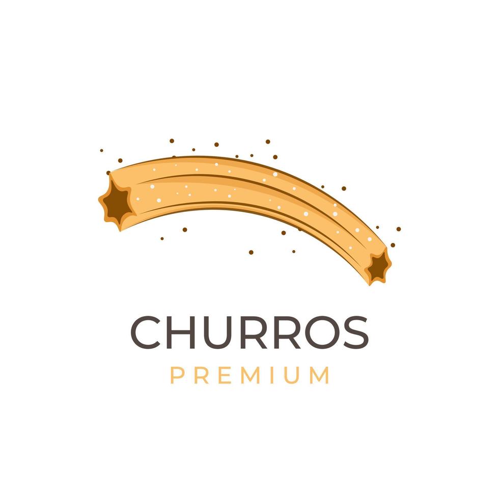 deliciosos churros vector ilustración logo