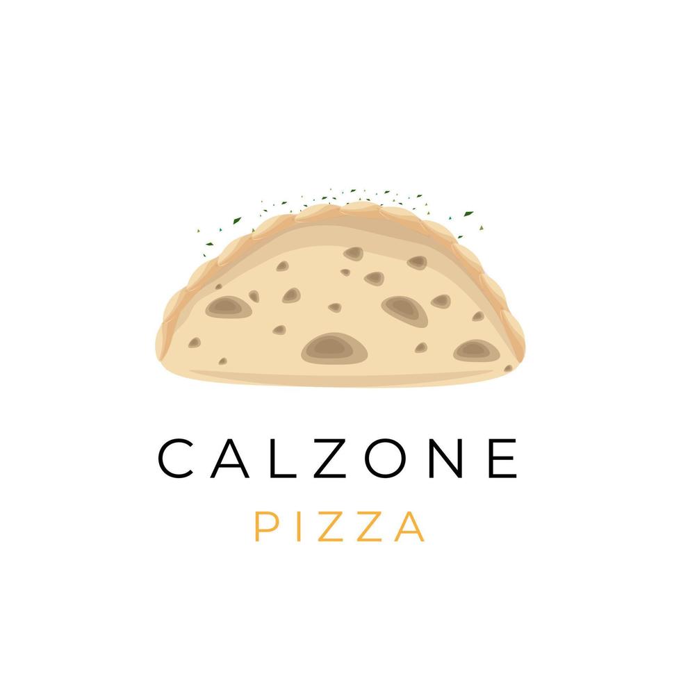 deliciosa pizza calzone ilustración vectorial vector