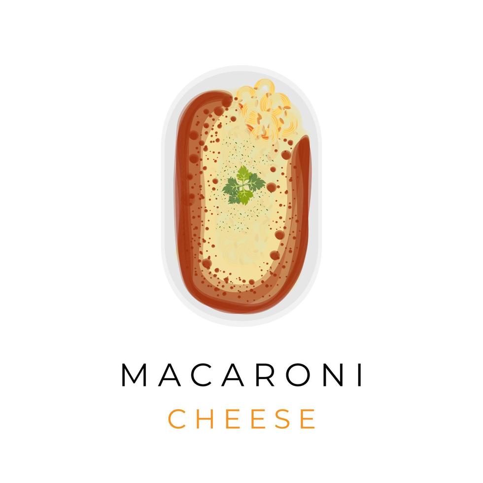 Illustration of Delicious Macaroni Cheese Pasta vector