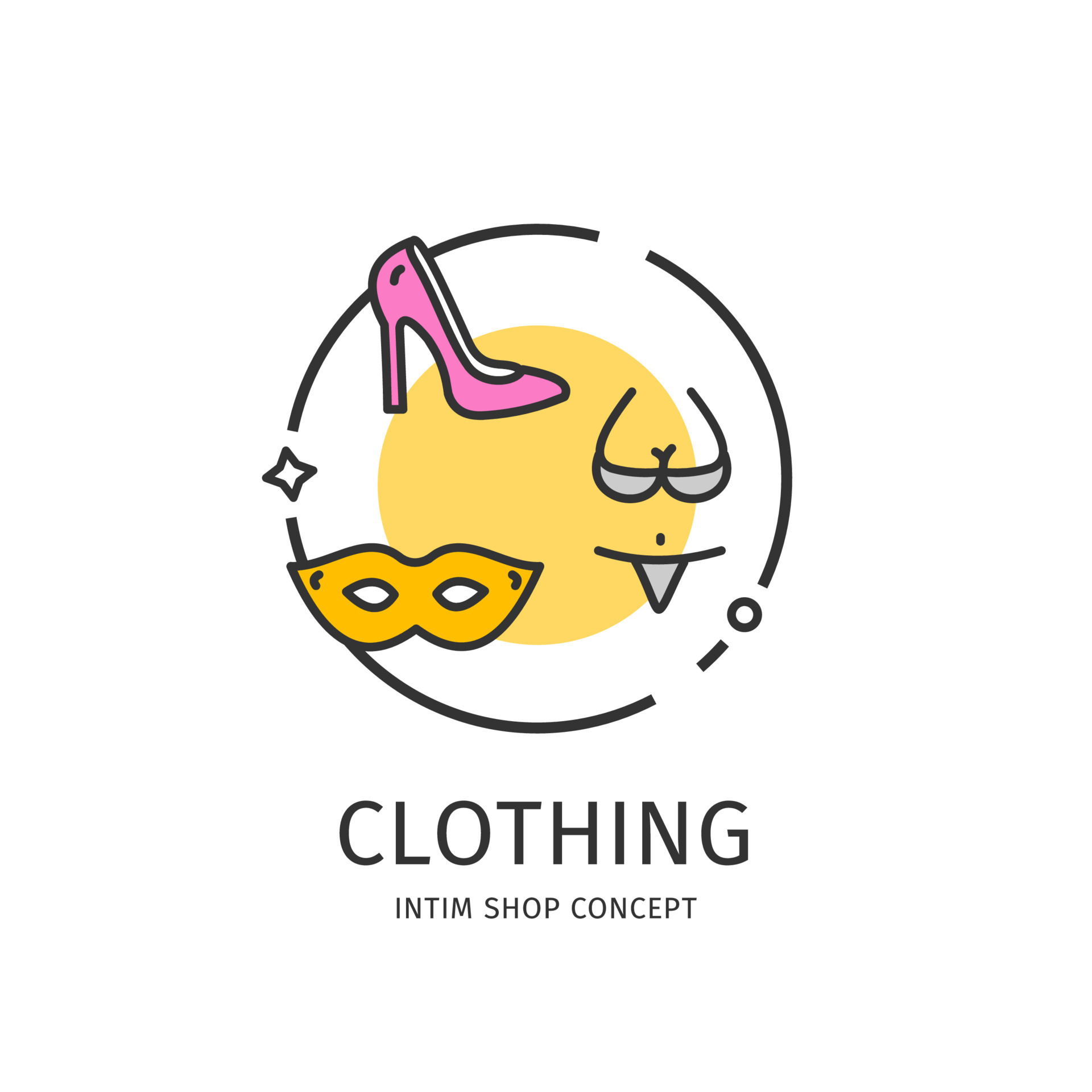 Intim Shop Thin Line Icon Clothing Concept. Vector 17083074 Vector Art