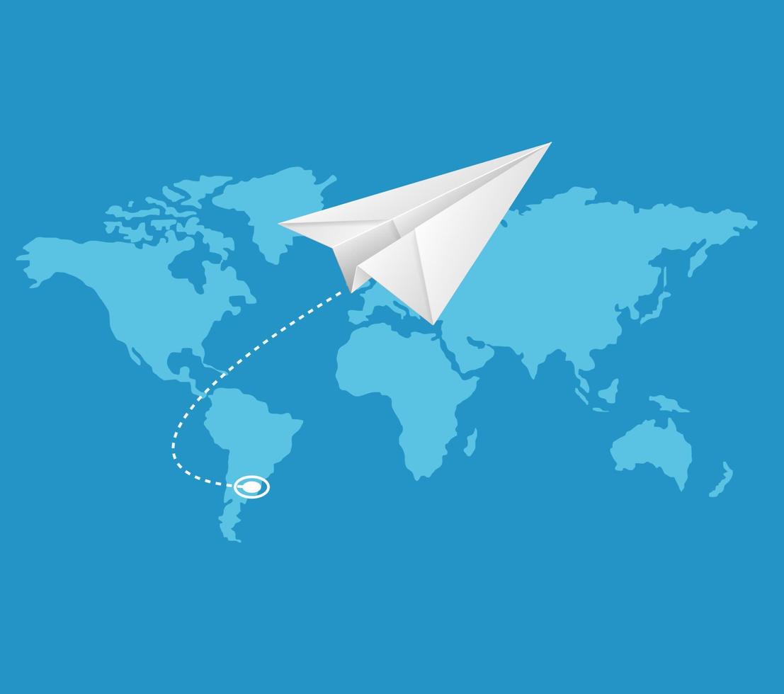 Realistic Detailed 3d White Plane and Track . Vector