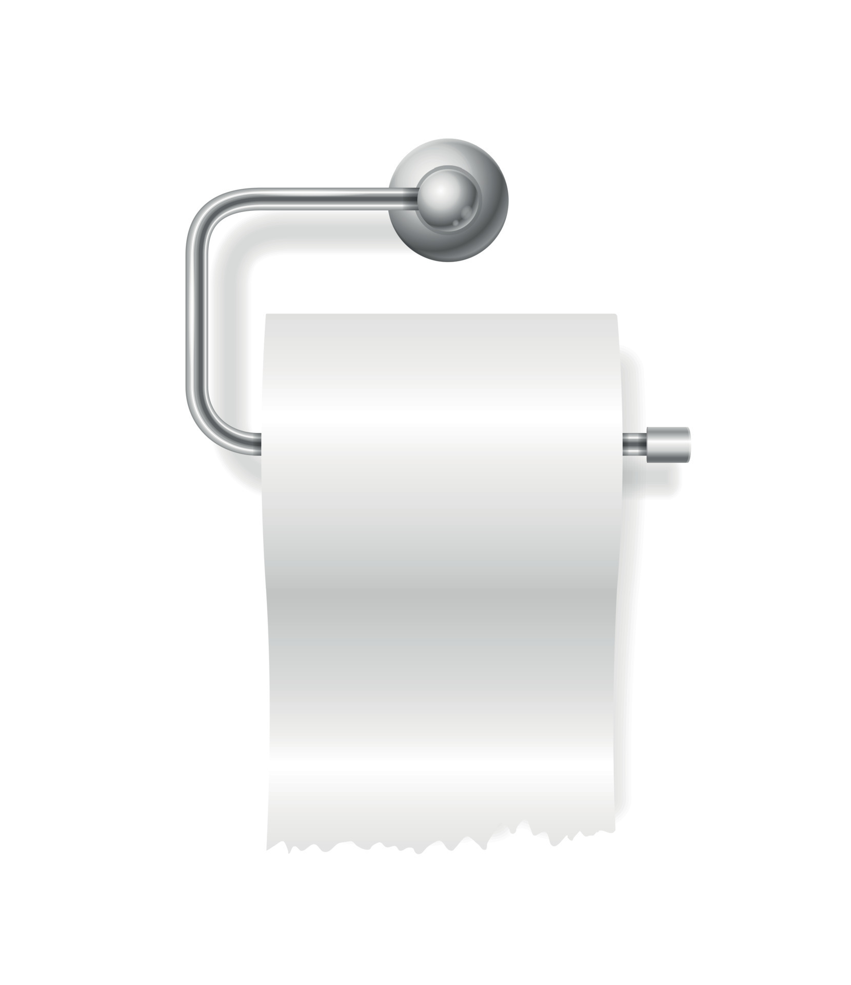Realistic Detailed 3d Toilet Paper Roll on Holder . Vector 17083142