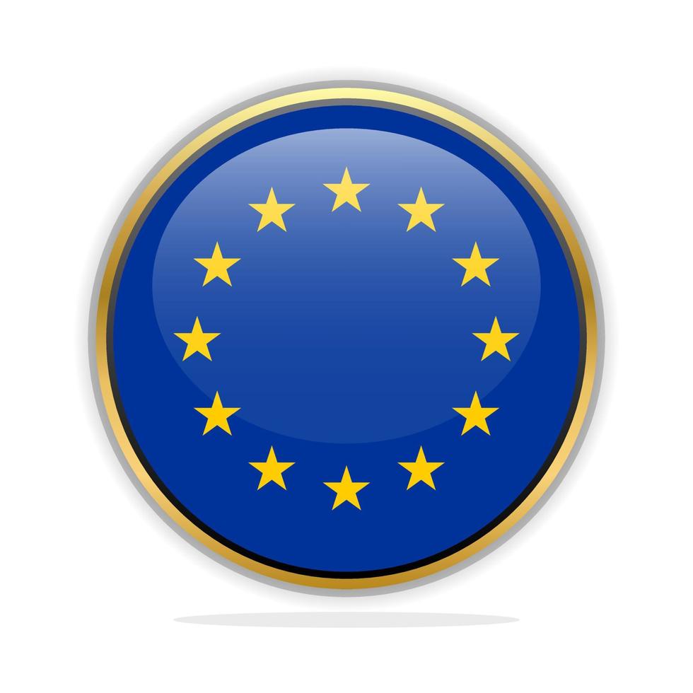 Button Flag Design Template European Union vector