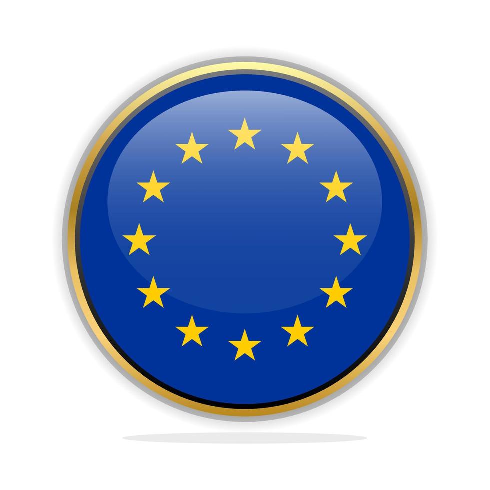 Button Flag Design Template European Union vector