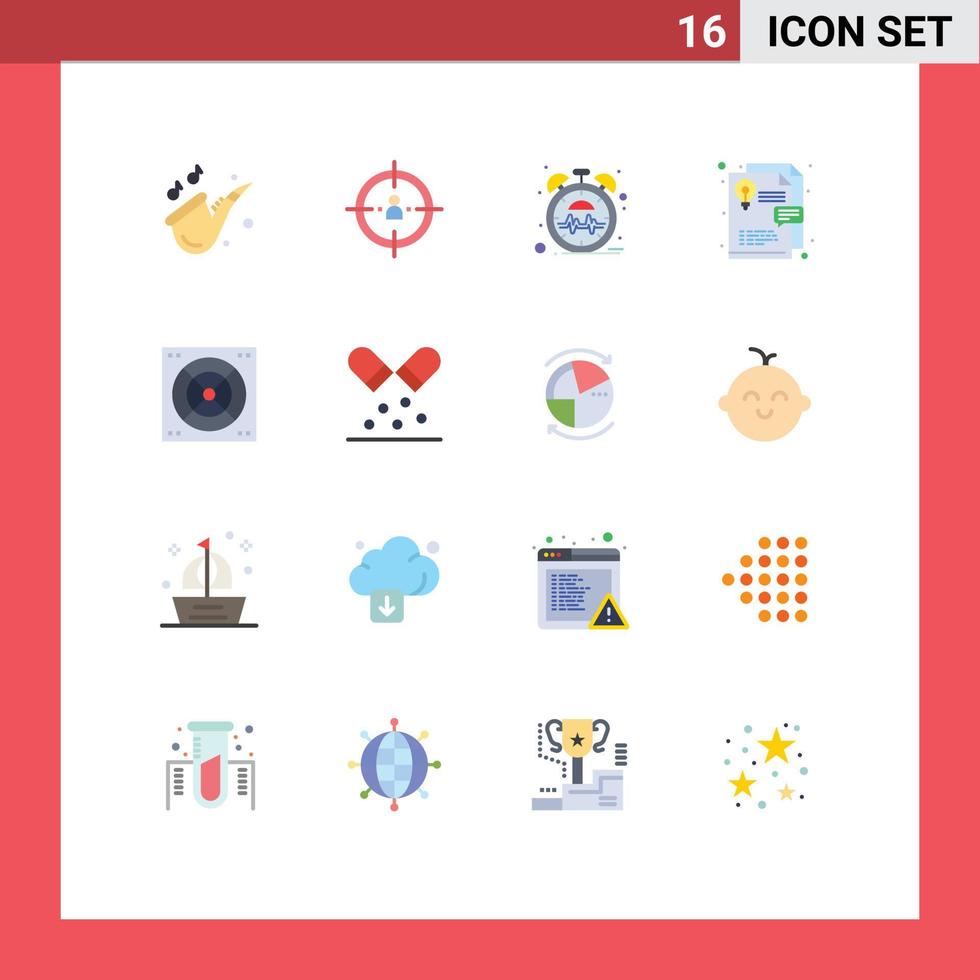 16 User Interface Flat Color Pack of modern Signs and Symbols of bath graphic design strategy layout time Editable Pack of Creative Vector Design Elements