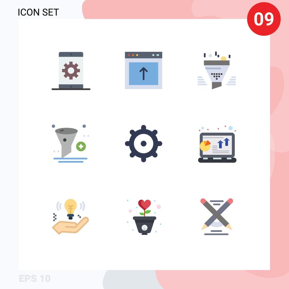 9 User Interface Flat Color Pack of modern Signs and Symbols of design app website add tool Editable Vector Design Elements