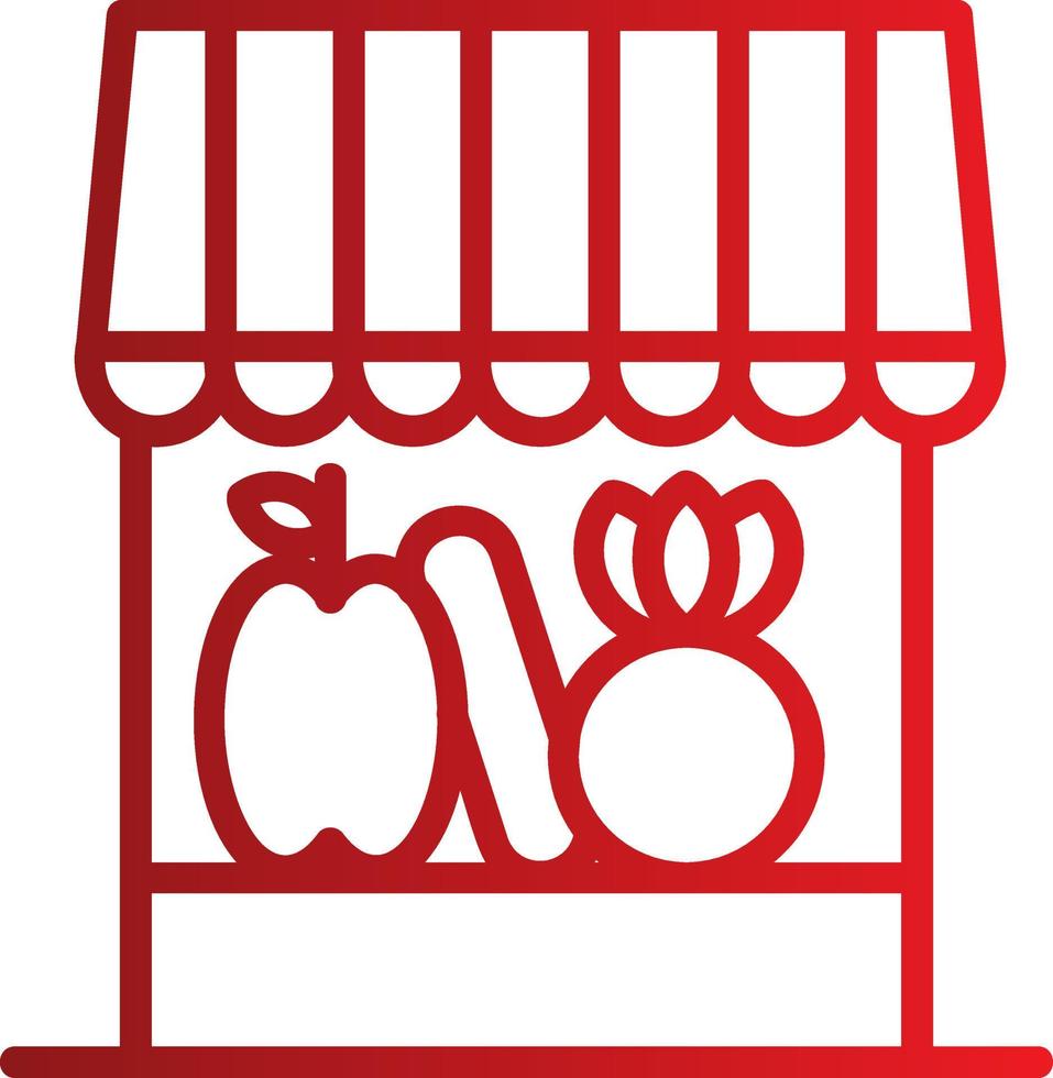 icono de vector de tienda de comestibles