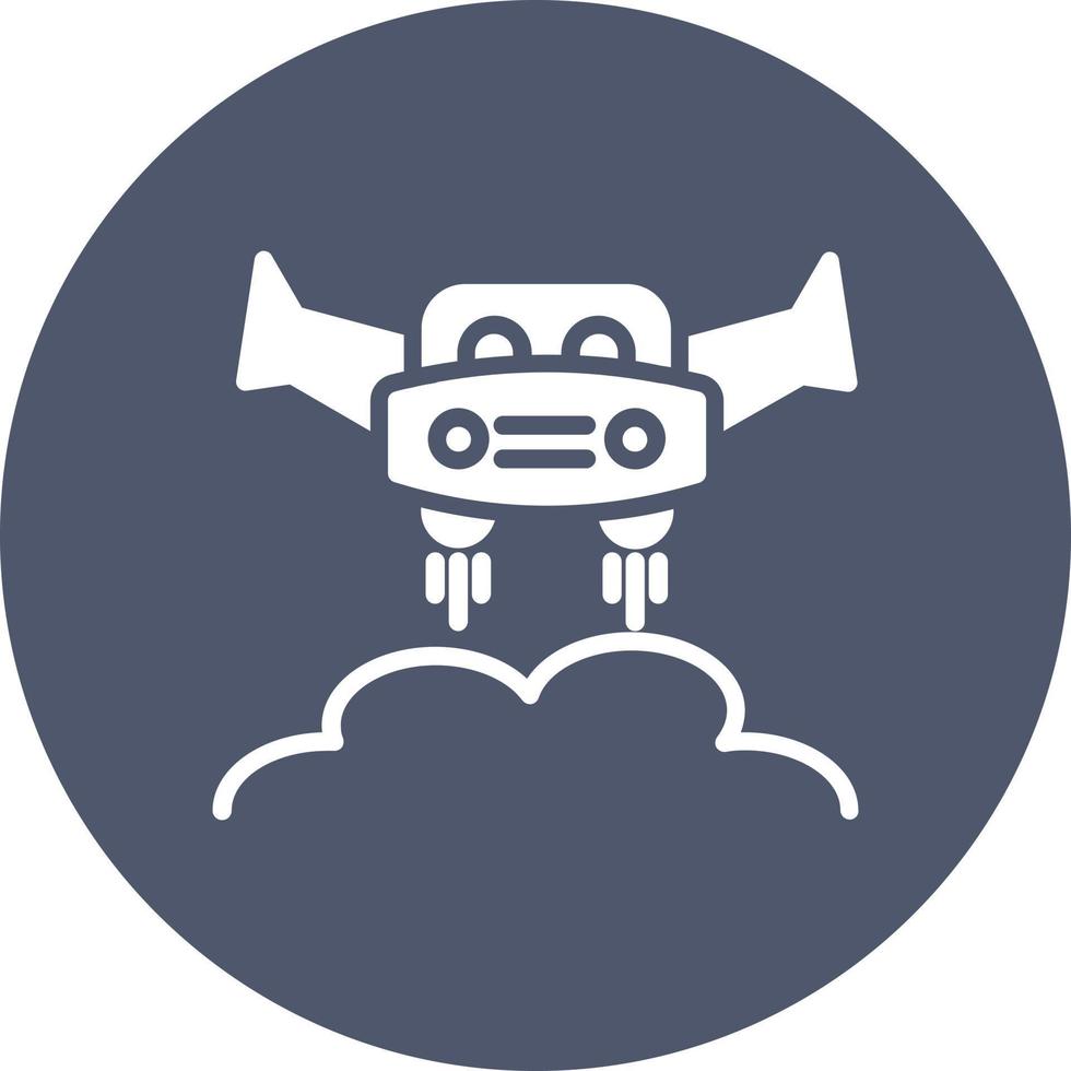 Flying Car Vector Icon