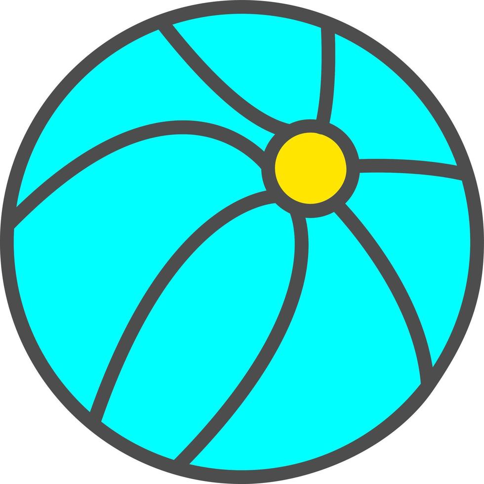 icono de vector de pelota de playa