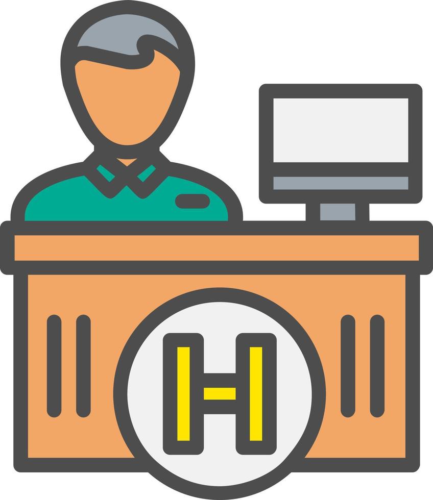 Hotel Reception Vector Icon