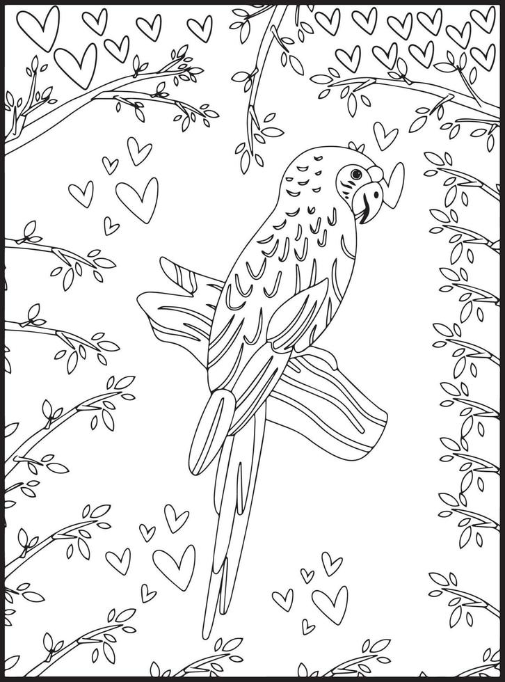 Birds Coloring Pages for Kids vector