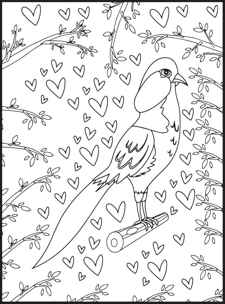 Birds Coloring Pages for Kids vector