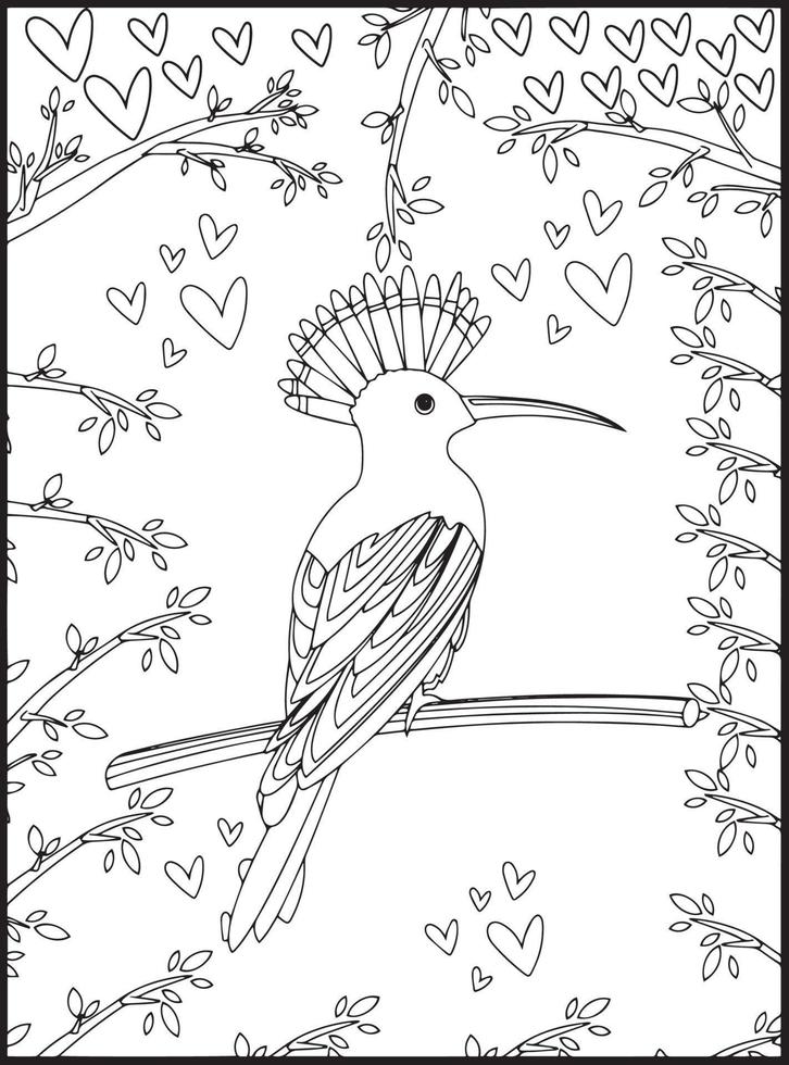 Birds Coloring Pages for Kids vector