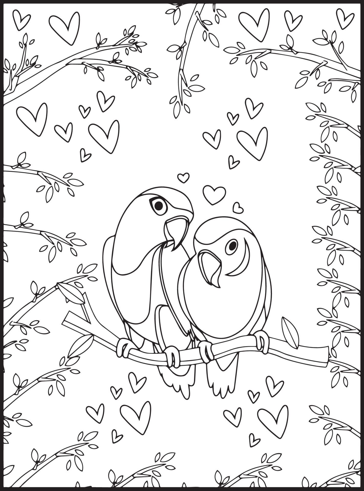 Birds Coloring Pages for Kids 17086385 Vector Art at Vecteezy
