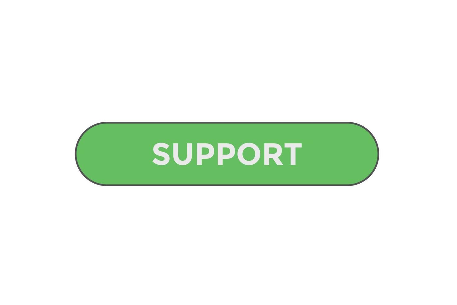 Support button web banner templates. Vector Illustration