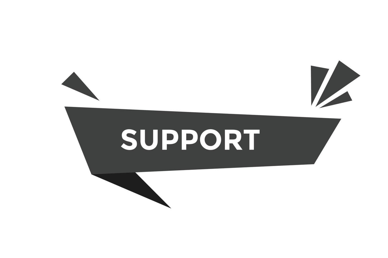 Support button web banner templates. Vector Illustration
