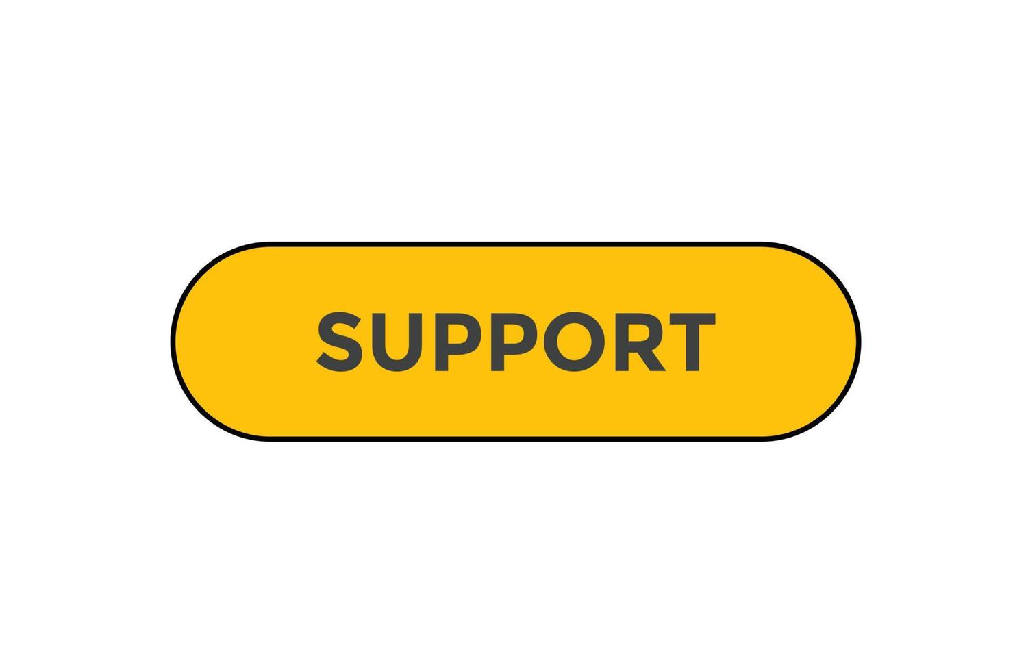 Support button web banner templates. Vector Illustration