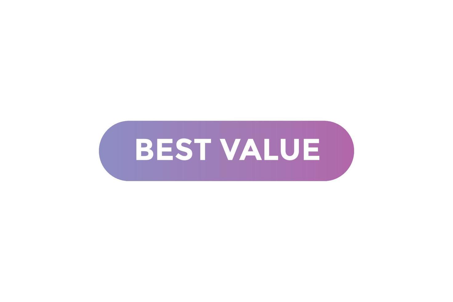 Best value button web banner templates. Vector Illustration