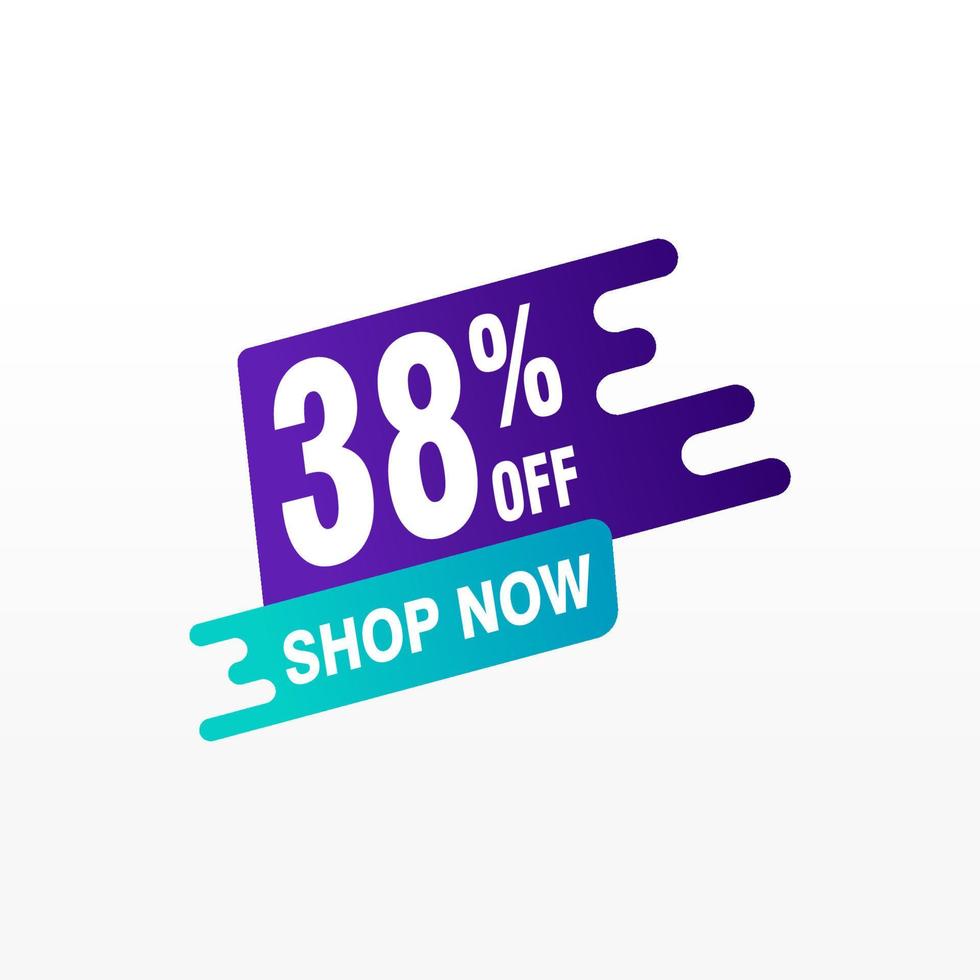 38 discount, Sales Vector badges for Labels, , Stickers, Banners, Tags, Web Stickers, New offer. Discount origami sign banner.