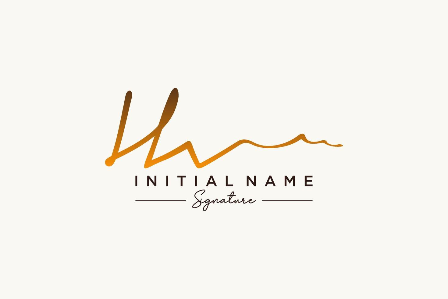 Initial HV signature logo template vector. Hand drawn Calligraphy lettering Vector illustration.