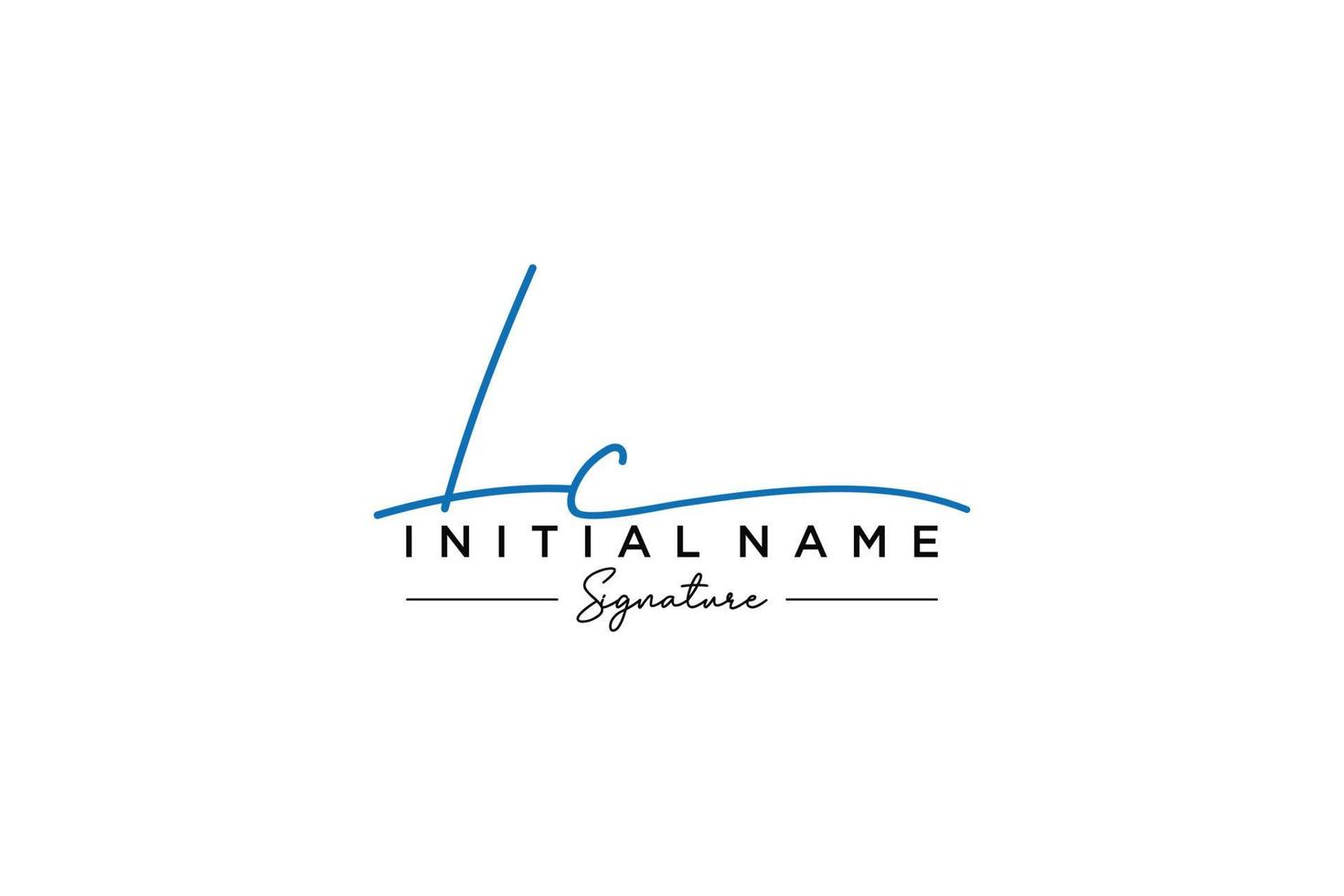 Initial LC signature logo template vector. Hand drawn Calligraphy lettering Vector illustration.