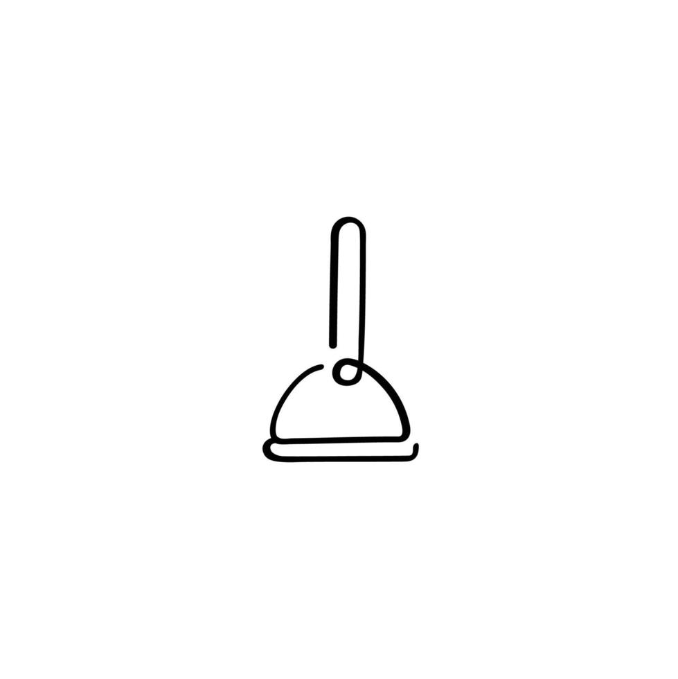 Plunger Line Style Icon Design vector