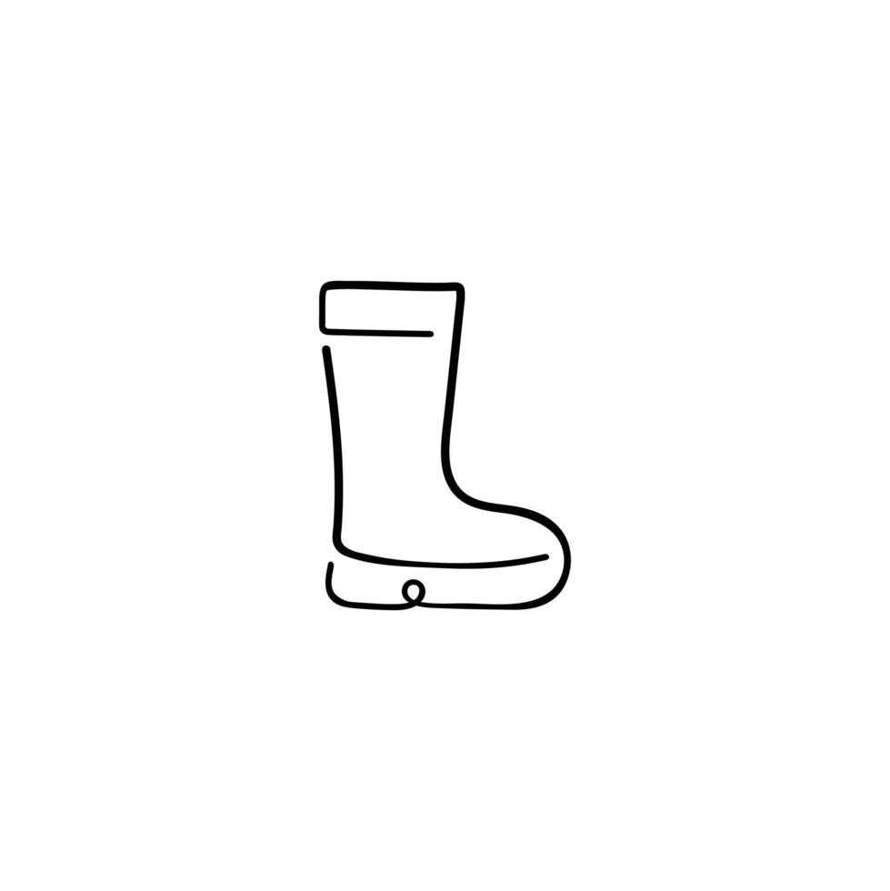 diseño de icono de estilo de línea de botas vector