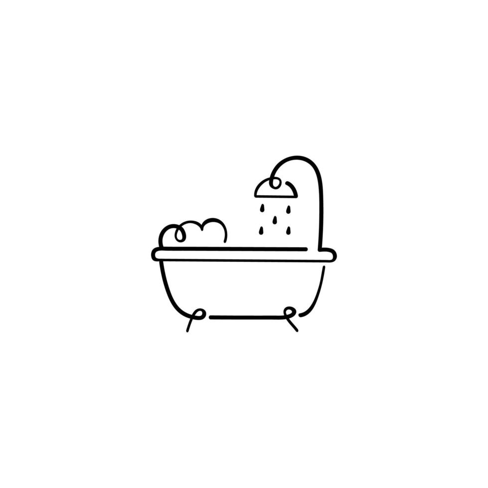 Bathup Line Style Icon Design vector
