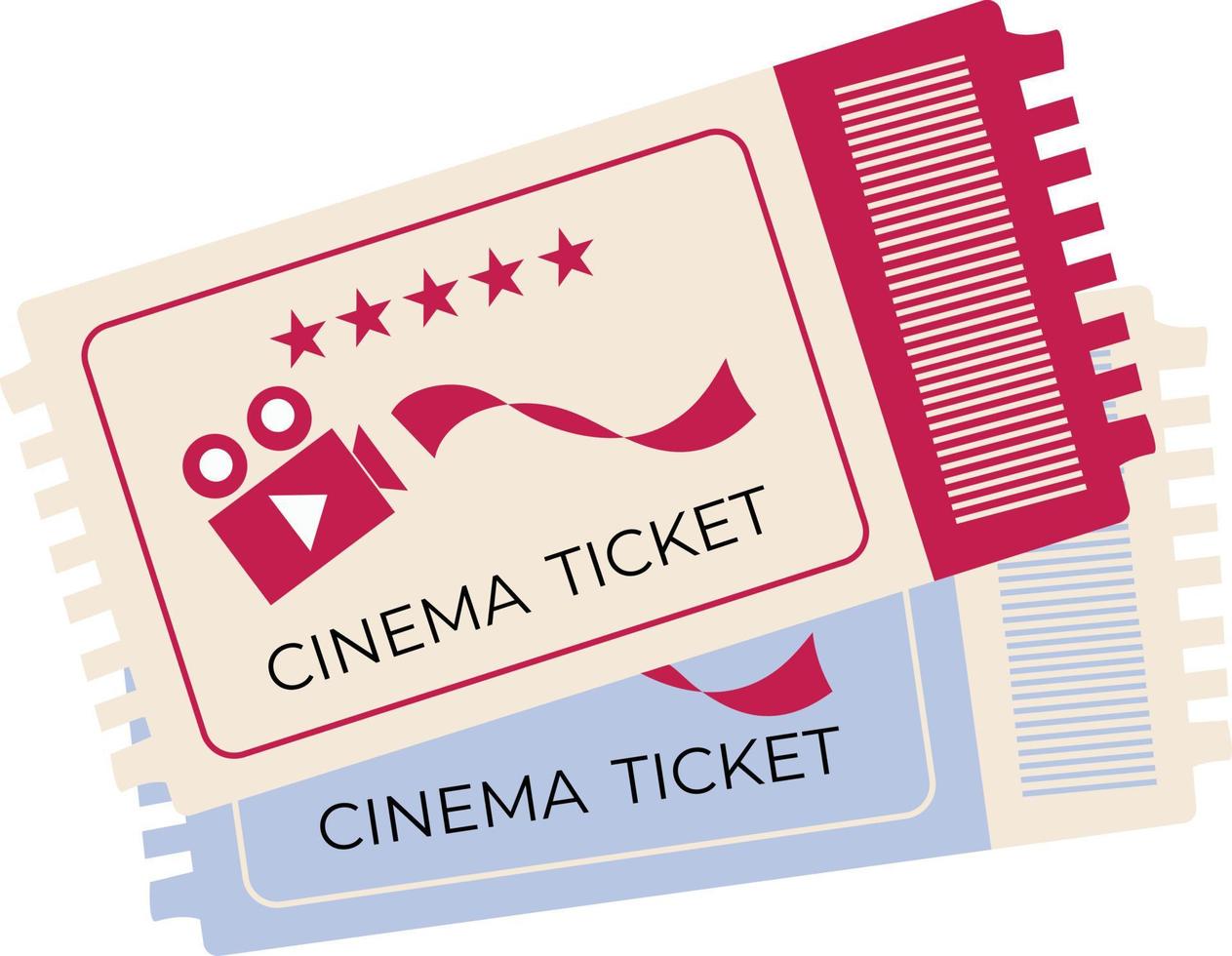 Movie tickets illustration vector