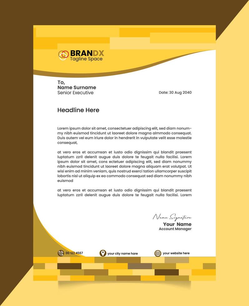 Business letterhead template vector