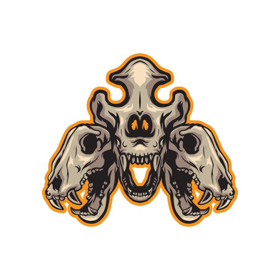 Hog skull pig skull vector illustration