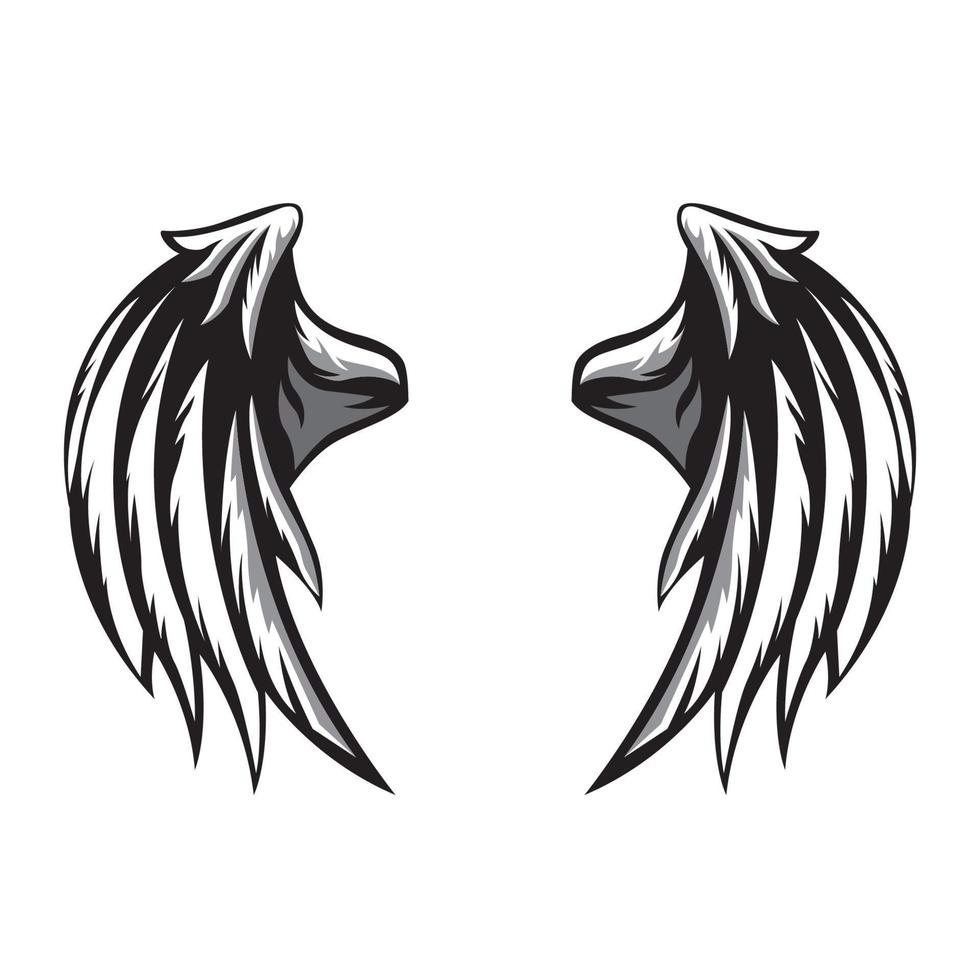 Angel wings vector for template