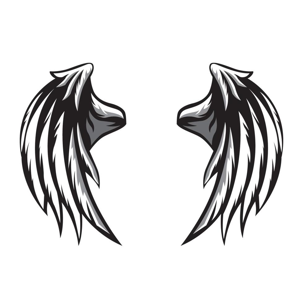 Angel wings vector for template