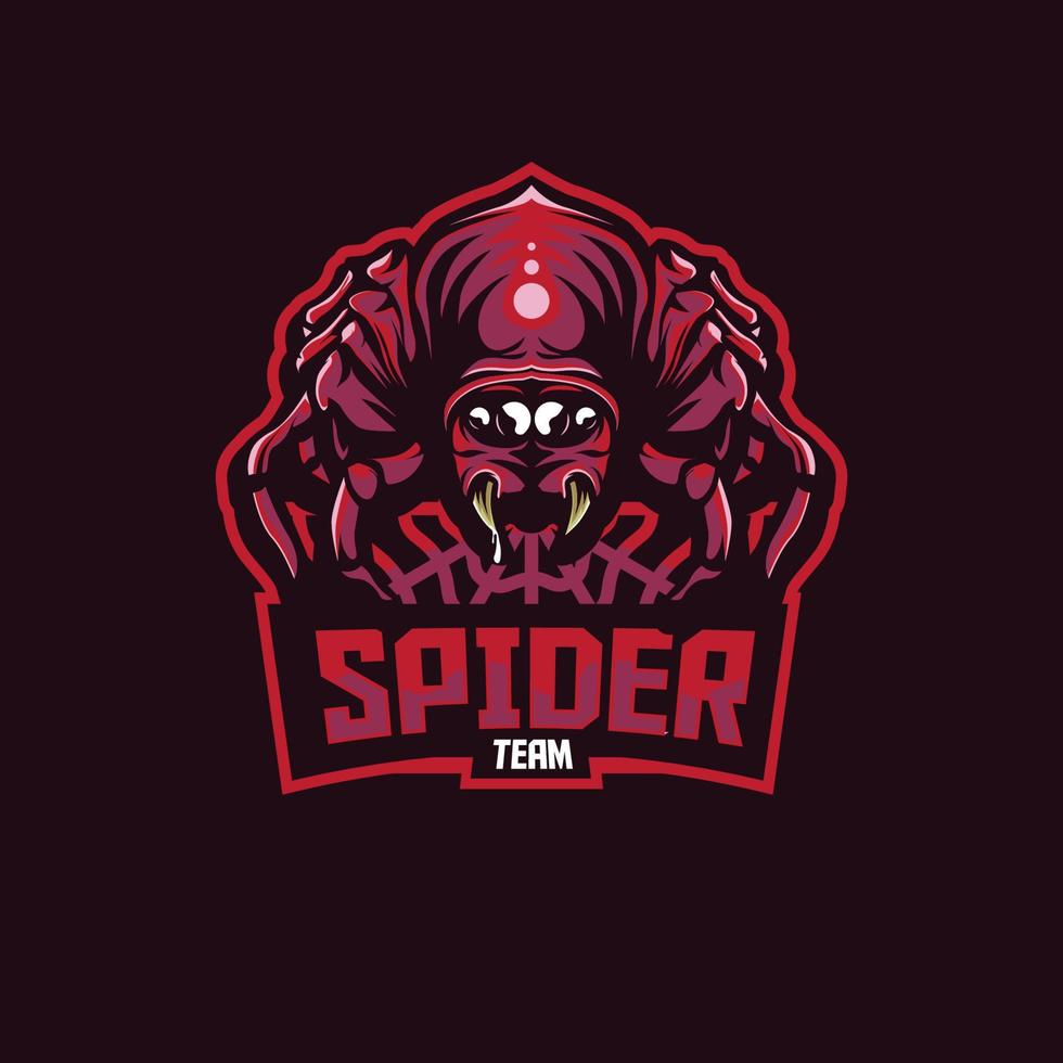 Spider mascot logo vector