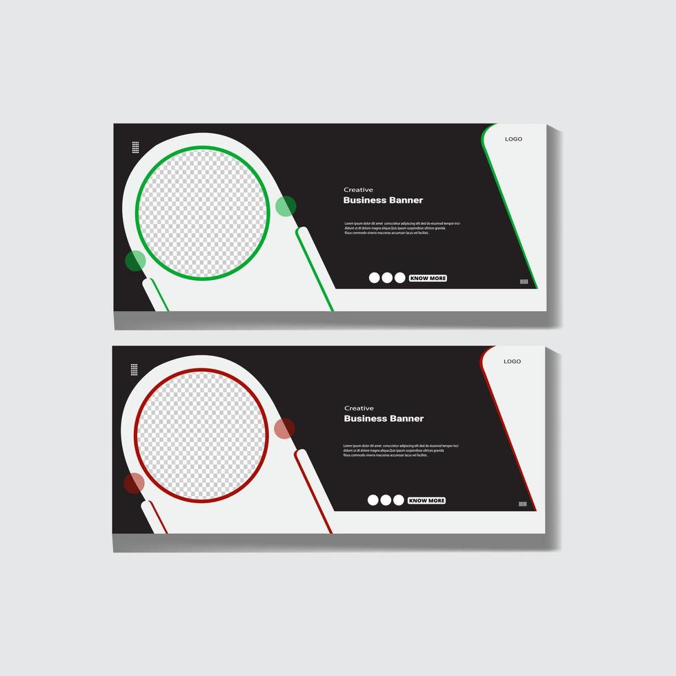 Creative business banner design template vector
