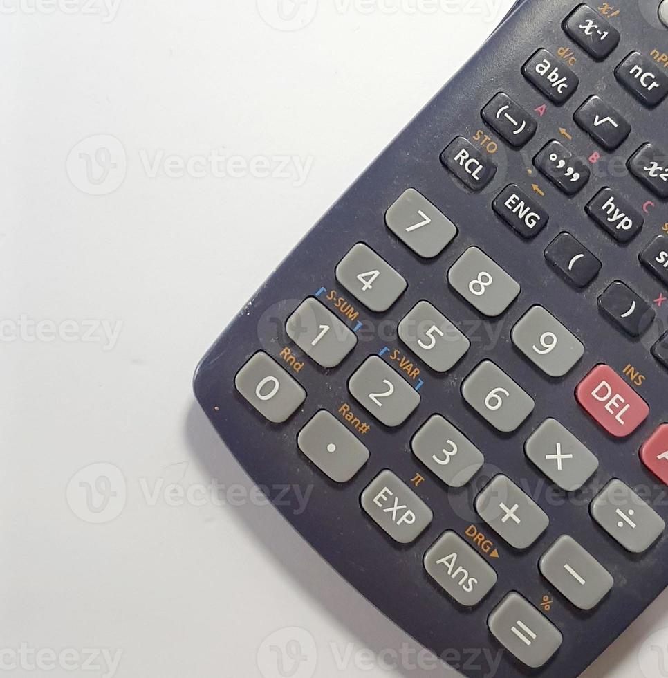 Close up photo of the buttons in the scientific calculator.