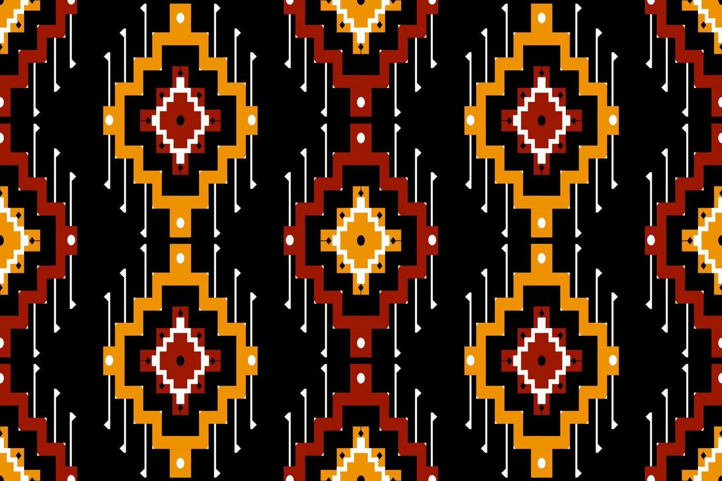 Diseño tradicional geométrico étnico oriental sin costuras para fondo, alfombra, papel pintado, ropa, envoltura, batik, tela, vector, ilustración, estilo bordado. vector