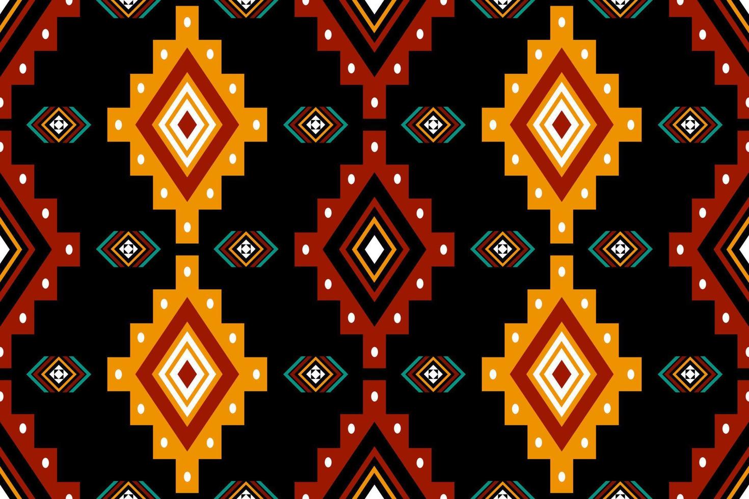 Geometric ethnic oriental seamless pattern traditional Design for background, carpet, wallpaper, clothing, wrapping, batik, fabric, Vector, illustration, embroidery style. vector