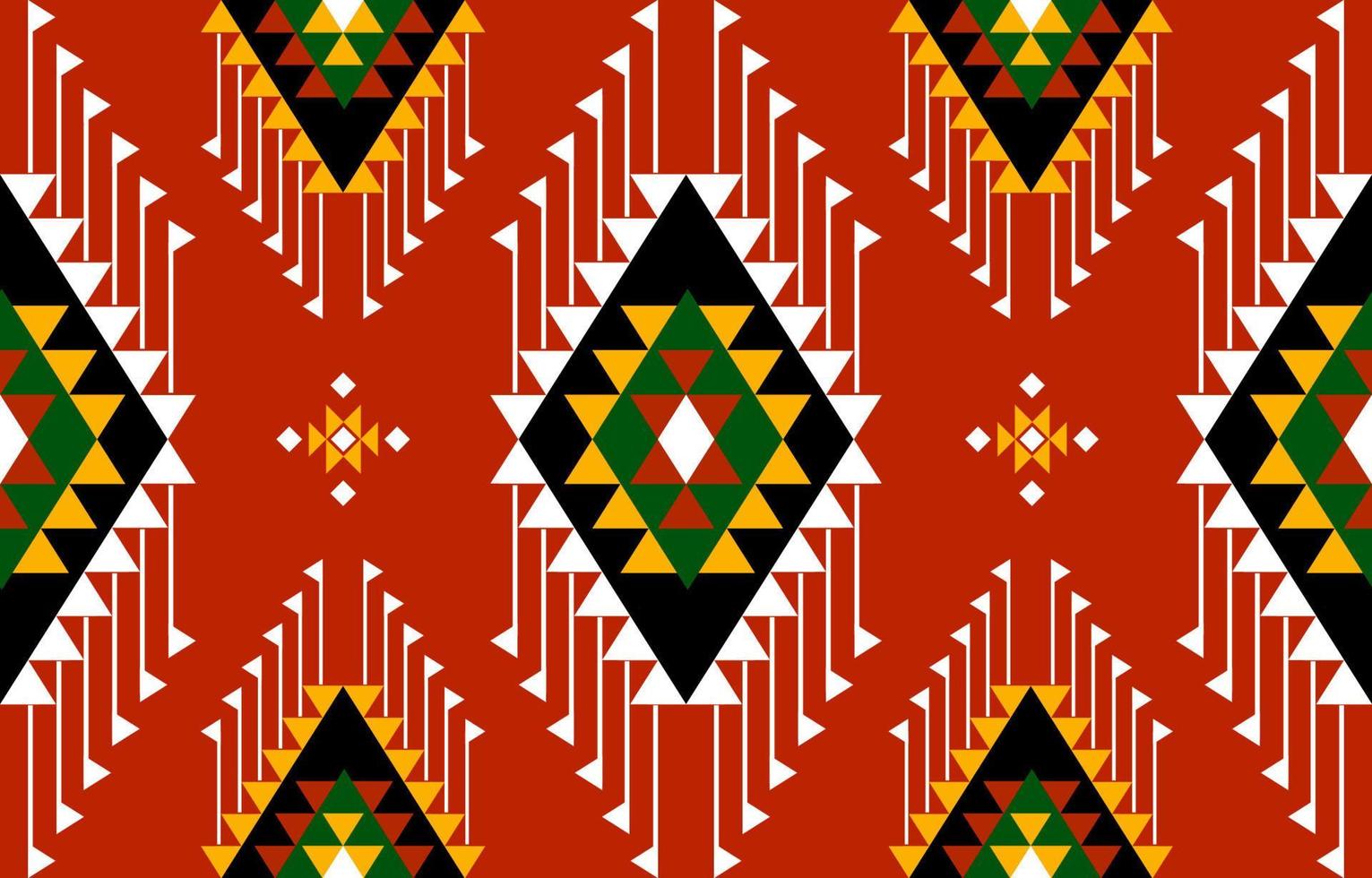 Geometric ethnic oriental seamless pattern traditional Design for background, carpet, wallpaper, clothing, wrapping, batik, fabric, Vector, illustration, embroidery style. vector