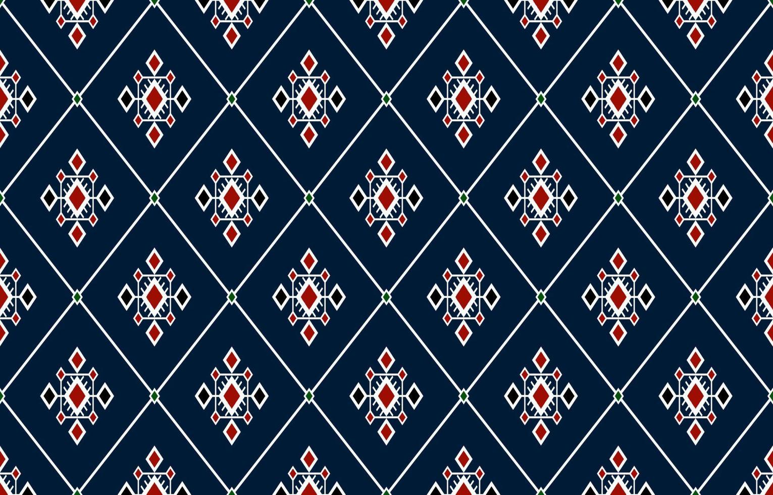 Diseño tradicional geométrico étnico oriental sin costuras para fondo, alfombra, papel pintado, ropa, envoltura, batik, tela, vector, ilustración, estilo bordado. vector