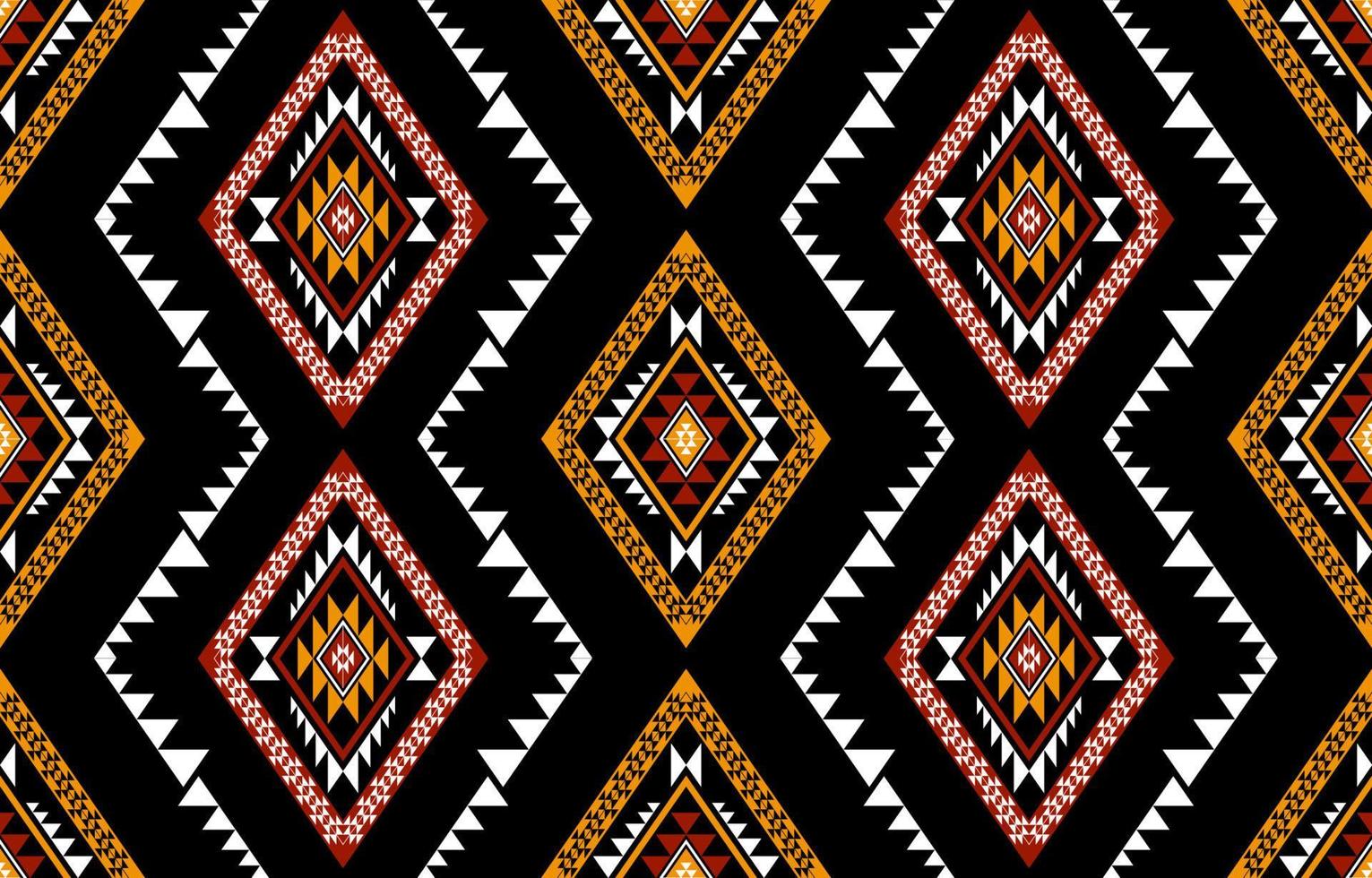 Diseño tradicional geométrico étnico oriental sin costuras para fondo, alfombra, papel pintado, ropa, envoltura, batik, tela, vector, ilustración, estilo bordado. vector