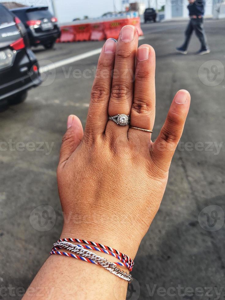 Hands of a healthy fat woman photo